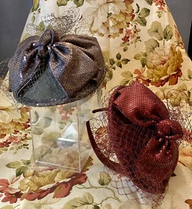 Fascinator Hat, Headband Style! Choose Red or Grey! - Picture 1 of 4