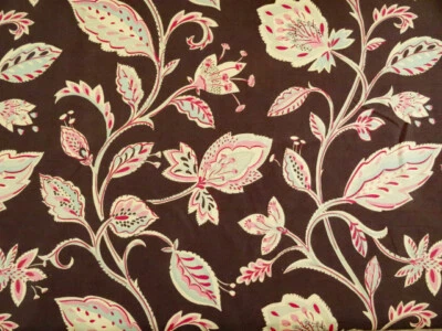 COLLIER CAMPBELL MORESCO КАКАО ЛЕН ЦВЕТОЧНАЯ ОБИВКА ЗАНАВЕСКИ ТКАНИ BTY 216FS - Изображение 1 из 4