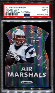 2015 Panini Prizm Tom Brady Silver Prizm Air Marshals PSA 9 MINT Patriots - Picture 1 of 2