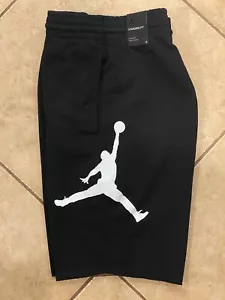 Nike Air Jordan Logo Nero Verticale Leap Fleece Basket Short|DB1812-010|Taglia S - Foto 1 di 3
