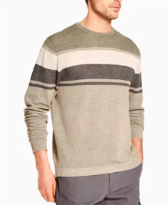 $79.50 Weatherproof Vintage Men's Striped Stonewashed Sweater, khaki Olive, 3XL - Picture 1 of 1