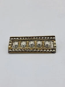 Brutalist Modernist Mixed Metal Brooch, Abstract Geometric Artisan Statement... - Picture 1 of 8
