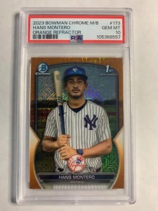 HANS MONTERO RC 2023 1st Bowman Chrome Orange Mega Box #D /25 PSA 10 GEM MT 1/1 - Picture 1 of 2