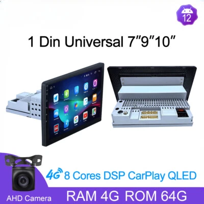 8Core Android 1Din Car Multimedia CarPlay Universal Navigation GPS Auto Radio - Image 1 of 4