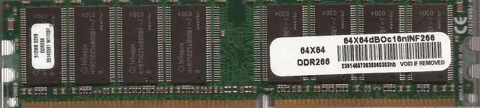 Infineon DDR266 512MB Memory - Image 1 of 1