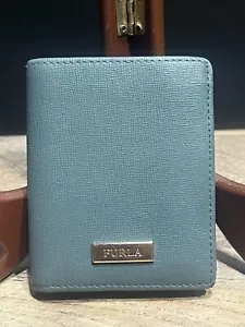 Furla Green Bifold Leather Wallet coin pocket - Picture 1 of 8