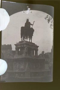 tolles altes Negativ - König St. Stephan Statue am Matthias-Kirche, Budapest - Picture 1 of 2