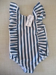 Kiddy Flowers One Piece Swim Hamptons Navy Girls 5 Kenny RUNS SMALL - Picture 1 of 2