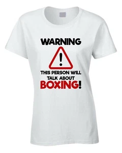 Boxing Womens T-Shirt Boxer Fan Combat Sport Boxercise Funny Gym Fit Gift Idea - Picture 1 of 2
