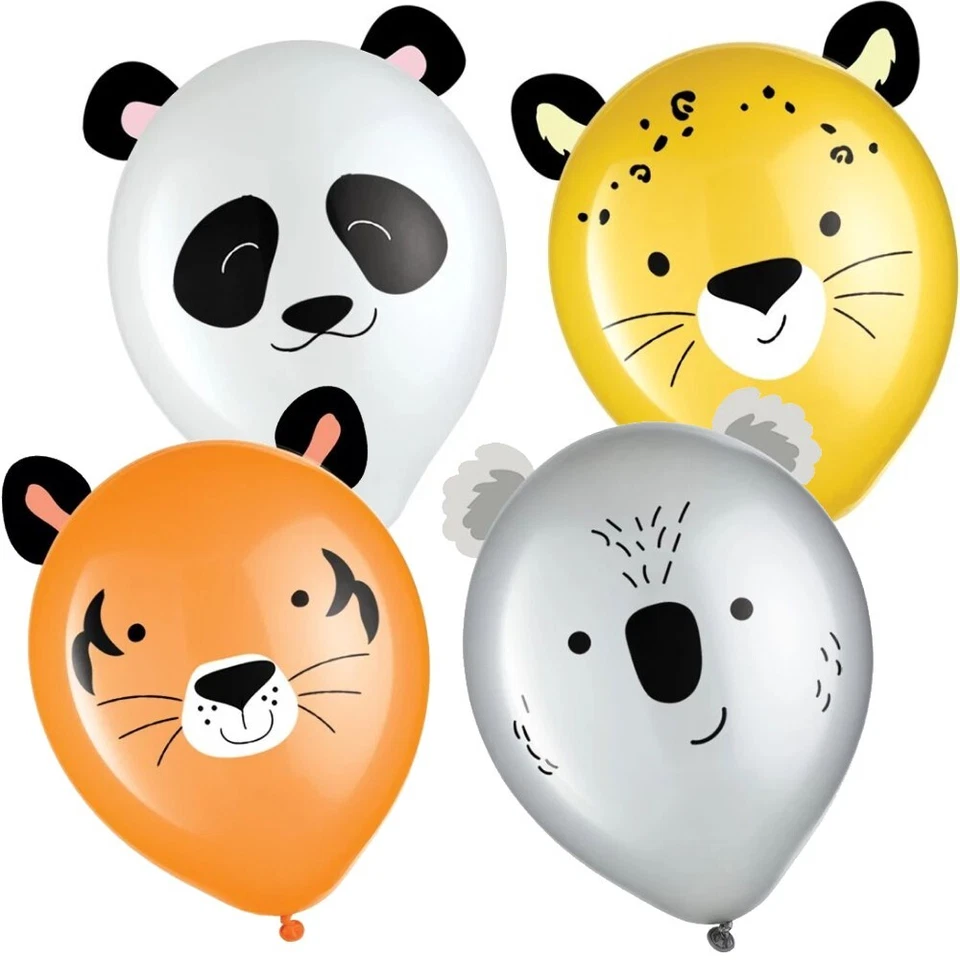 Kit de decoración de globos de látex de 12 pulgadas para animales de la selva 6 por paquete decoración de safari Foto 1 de 1