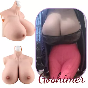 Huge Boobs H Z Cup Silicone Breast Forms Breastplate Crossdresser Drag Queen - Picture 1 of 23