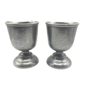 Juego de 2 copas de peltre vintage capacidad 8 oz. - Imagen 1 de 3