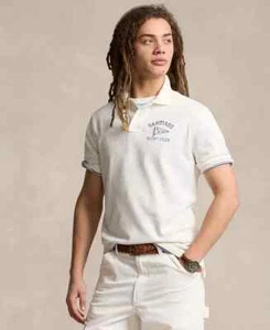 Polo Ralph Lauren Herren Poloshirt Classic-Fit Maritim-Print Baumwolle Mesh XL - Bild 1 von 9
