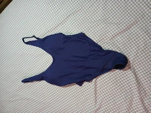 Relleciga Navy Blue Size Large Padded Cups Thong Sexy One Piece Swimsuit - Picture 1 of 4