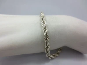 Sterling Silver women link Chain TENNIS bracelet 7.25 inche 925 - Picture 1 of 5
