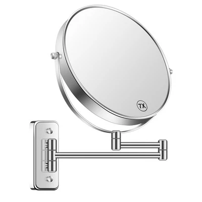 9 Wall Mounted Makeup Mirror, 1X/7X, Double-Side, 360 Swivel, Extendable - Image 1 of 4