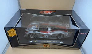 Maisto GT Racing Infineon Audi R8 Le Mans 2002 #3 Diecast 1:18 Scale Silver NIB - Picture 1 of 9