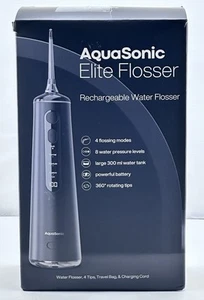 AquaSonic Elite tragbare kabellose Zahnseide schwarz (AS-ELITE-FLOS) - Bild 1 von 8