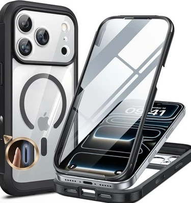 Miracase 磁性 iPhone 17 Pro 保护壳 6.3 英寸 MagSafe 全机身手机壳 — 第 1/4 张图片