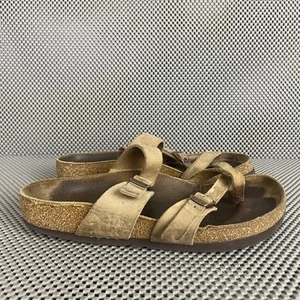 Birkenstock Mayari Sandals Womens 37 Sandcastle Nubuck Leather Made In Germany - Picture 1 of 13