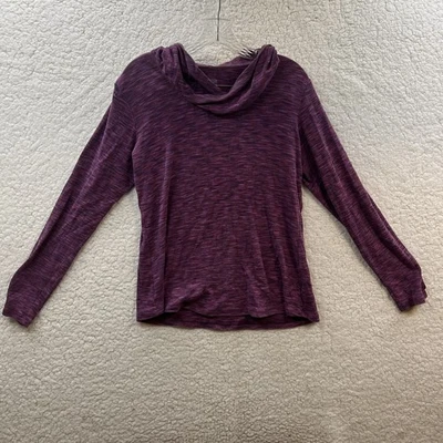 Columbia 女式紫色长袖毛衣模拟领彩色大号 — 第 1/4 张图片