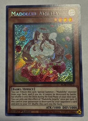 YuGiOh Madolche Anjelly BLAR-EN073 Secret Rare 1st Edition NM - Image 1 of 2