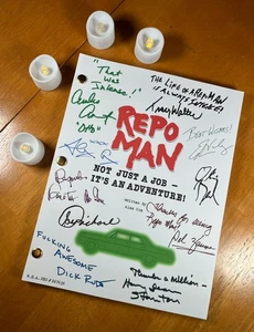 Repo Man Skript signiert - Autogramm Reprints - Emilio Estevez - Bild 1 von 9