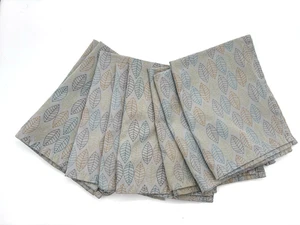 Norwex Cloth Napkins Leaf Leaves Gray Design Fall Dinner Table Set 8 BacLock - Picture 1 of 5