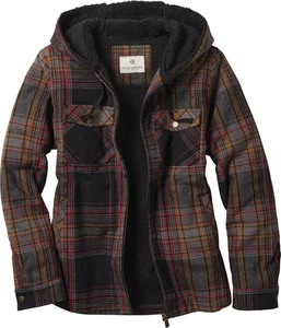 Legendary Whitetails Women's Hooded Shacket Berber Lined Shirt Jacket with Draws - Picture 1 of 13