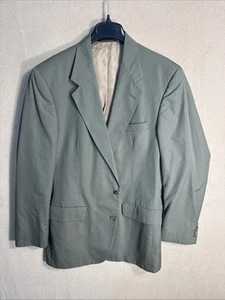 Haspel Olive Taupe 44L Slim Fit No size tag USA made Blazer 2 Button 1/2 lined - Picture 1 of 13