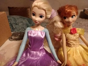Disney Puppen Prinzessin Elsa und Anna aus Die Eiskönigin Hasbro guter Zustand - Bild 1 von 4