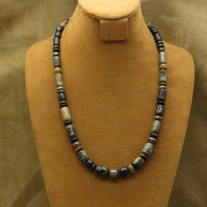 Collana di perle vintage in argento sterling e marmo di Picasso - Foto 1 di 5