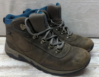 Timberland Women's 8.5 Mt. Maddsen Mid Waterproof Hiking Boots Wheat/blue A1NRW - Image 1 of 4