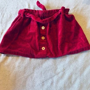 Toddler girl red corduroy skirt - Picture 1 of 3