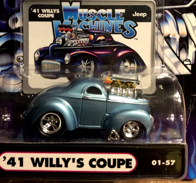 MUSCLE MACHINES 1941 41 WILLYS COUPE   LIMITED EDITION --  1/64 DIECAST   - Image 1 of 2