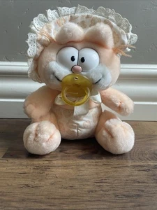 Vintage 1978-81 Dakin Baby Garfield Babykins Stuffed Animal Plush With Binky 9” - Picture 1 of 5