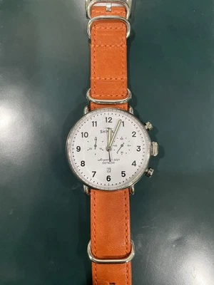Reloj Hombre Shinola Canfield Chrono 43mm Esfera Blanca  Foto 1 de 4