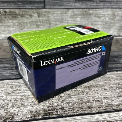 GENUINE LEXMARK HI-YIELD CYAN TONER 801HC CX410 CX510 80C1HC0 NEW OPEN BOX - Image 1 of 4