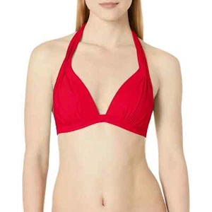 Bikini da bagno donna Rachel Rachel Roy plissettato reggicalze taglia M rosso radiante - Foto 1 di 6