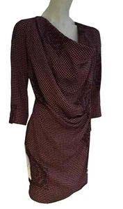 VIVIENNE WESTWOOD RED LABEL COWL NECK MIDI CHECKED DRESS SIZE 40 UK 8 US 4 - Picture 1 of 12