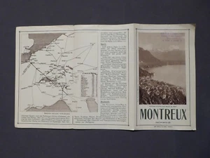 Reise - Faltprospekt Montreux in der Schweiz, um 1930 - Picture 1 of 2