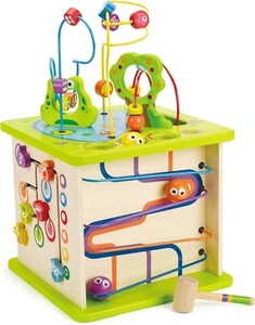 Sustainable Wooden Activity Play Cube - Engaging Educational Toy for 12+ Months - Picture 1 of 9