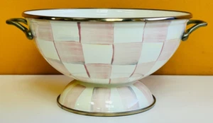 MacKenzie-Childs 89288-740 Rosy Check fast alles Schale, handbemalt. Neu! - Bild 1 von 4