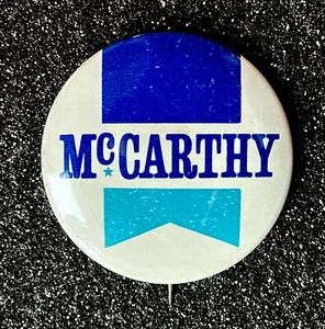Pinback de campaña electoral presidencial de Eugene McCarthy 1968 'McCARTHY'/1-1/4" - Imagen 1 de 2