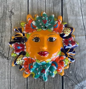 Mexikanische Talavera 12" Sonnengesicht Wanddekoration - Bild 1 von 2