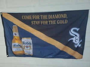 NEW Chicago White Sox Modelo Good Guys wear black and drink gold beer flag 3x5 - Picture 1 of 1