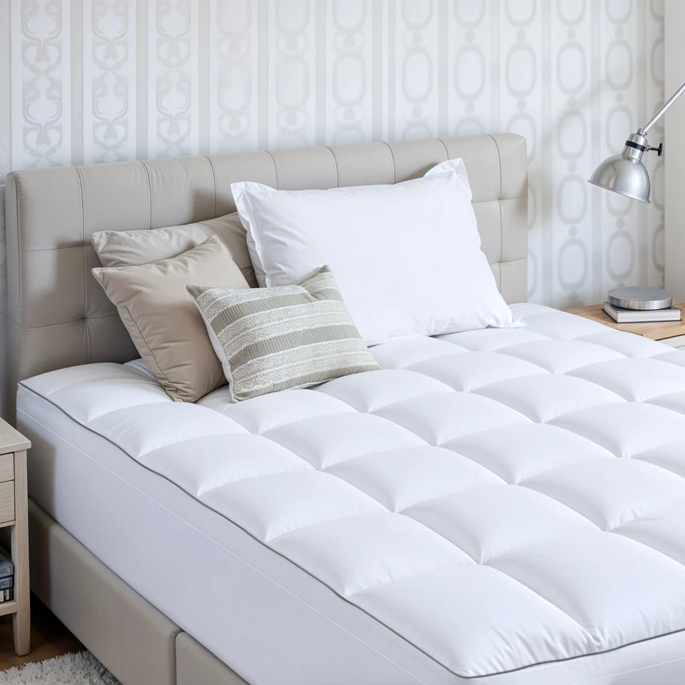 Extra Thick Mattress Topper Quilted Fitted 8-21 Inches with Deep Pockets - Image 1 of 1