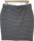 Joules Penelope blue grey stripe short length skirt jersey stretch size 14