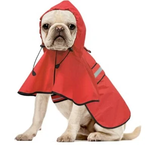 Reflective Dog Raincoat - Adjustable Waterproof Pet Rain Jacket Lightweight D... - Picture 1 of 7