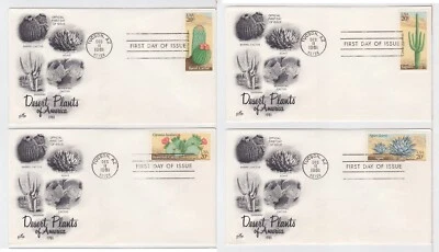 TurtlesTradingPost- Desert Plants Cactus #1942-1945 1981 FDC Artcraft- 4 Covers - Image 1 of 3